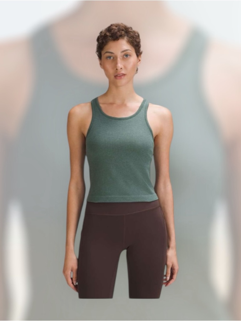 Lululemon Ebb to Street Cropped
Racerback Tank Top
Dark Forest